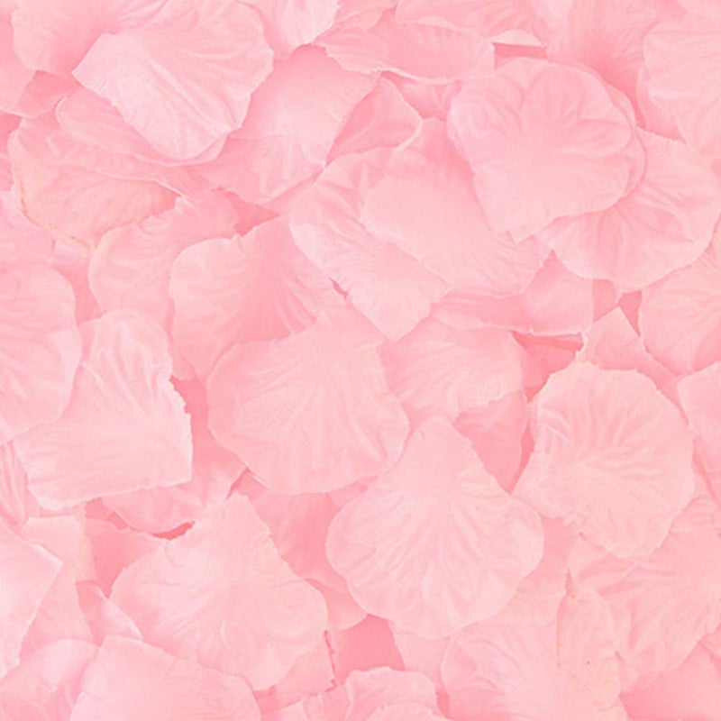 LZXD 1000 Pieces Light Pink Artificial Silk Rose Petals Flower Decoration Wedding Party Color Light Pink - Image 5